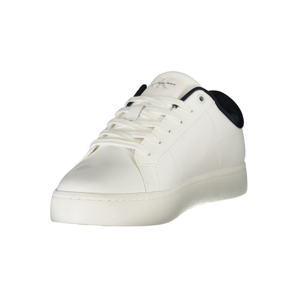 Calvin Klein White Leather Men Sneaker - Modern & Sustainable