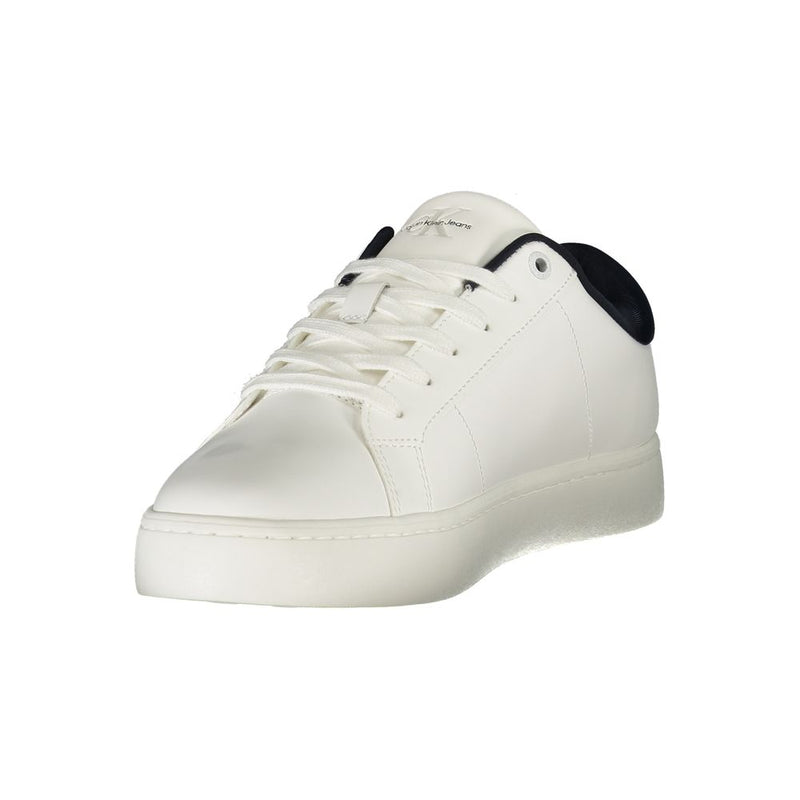 Calvin Klein White Leather Men Sneaker - Modern & Sustainable