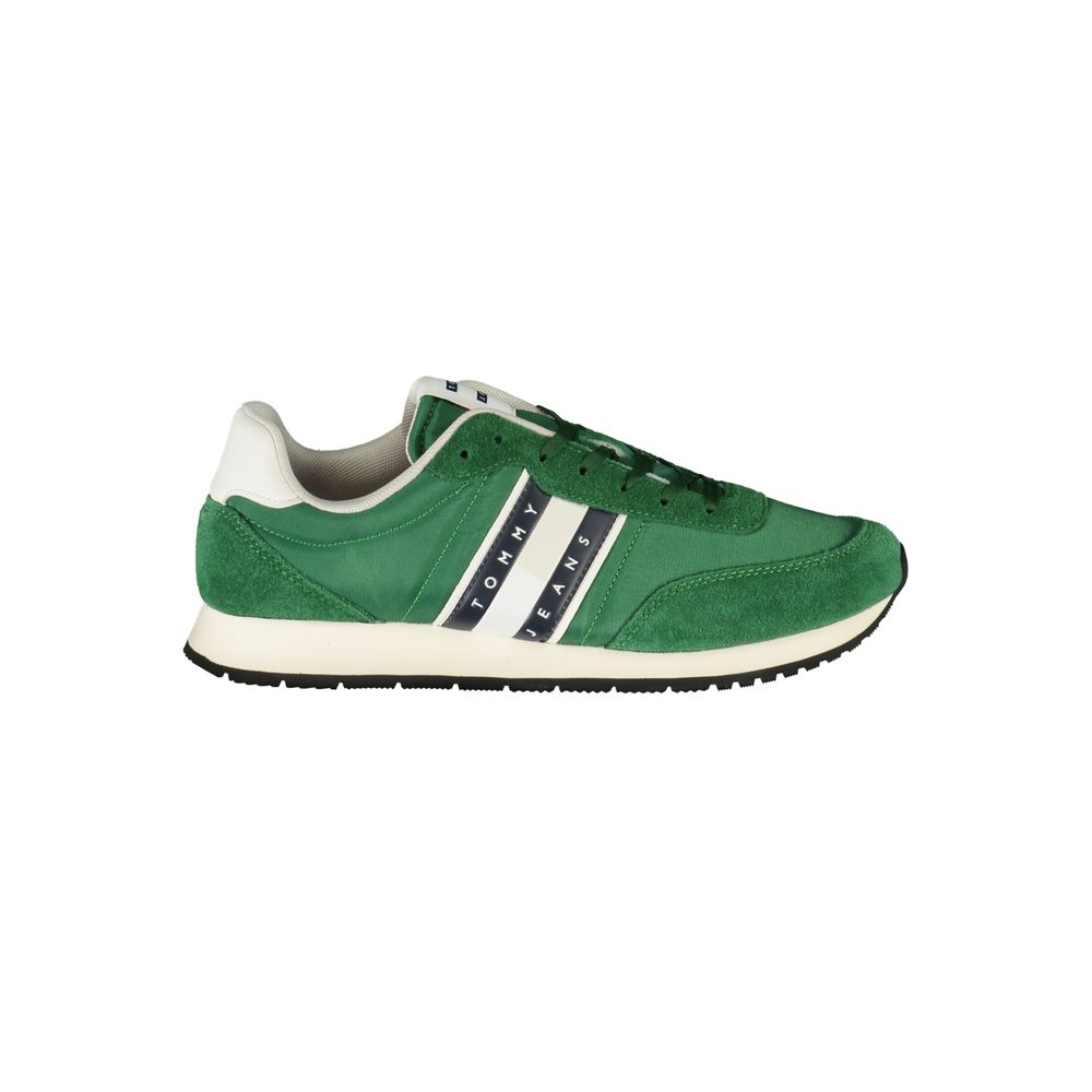 Tommy Hilfiger Green Polyester Men Sneaker - Eco-Friendly Style
