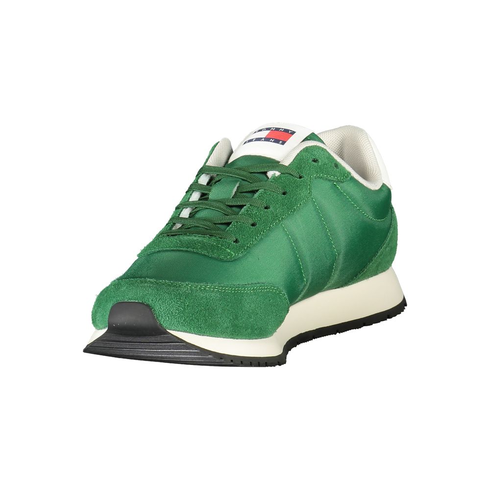 Tommy Hilfiger Green Polyester Men Sneaker - Eco-Friendly Style