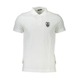 Polo homme en coton blanc Cavalli Class