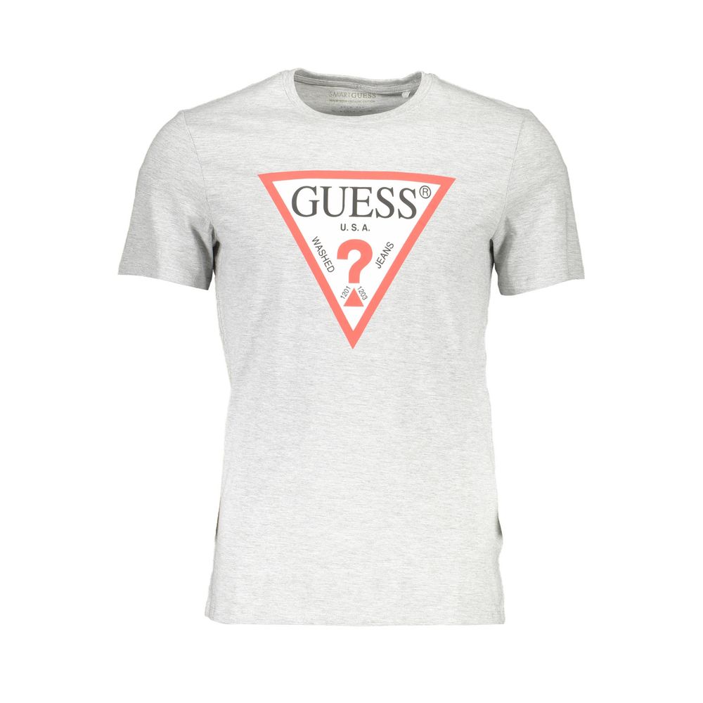 T-shirt homme en coton Guess, couleur marron, imprimé jeans.