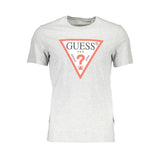 T-shirt homme en coton Guess, couleur marron, imprimé jeans.