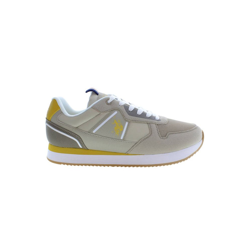 U.S. POLO ASSN. Beige Polyester Men's Sneakers - Classic Comfort