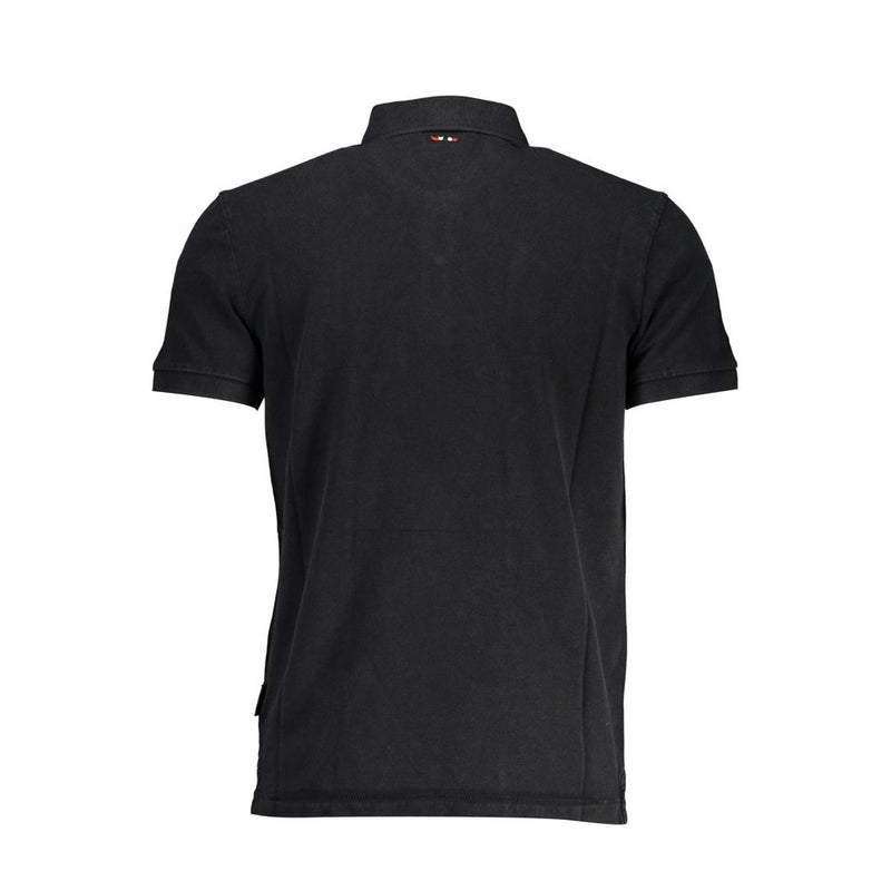 Polo homme en coton noir Napapijri