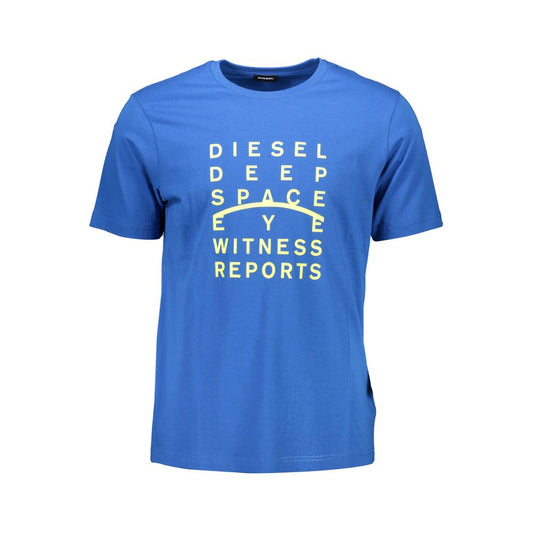 T-shirt homme en coton bleu Diesel
