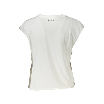 Top blanc en coton pour femme Desigual