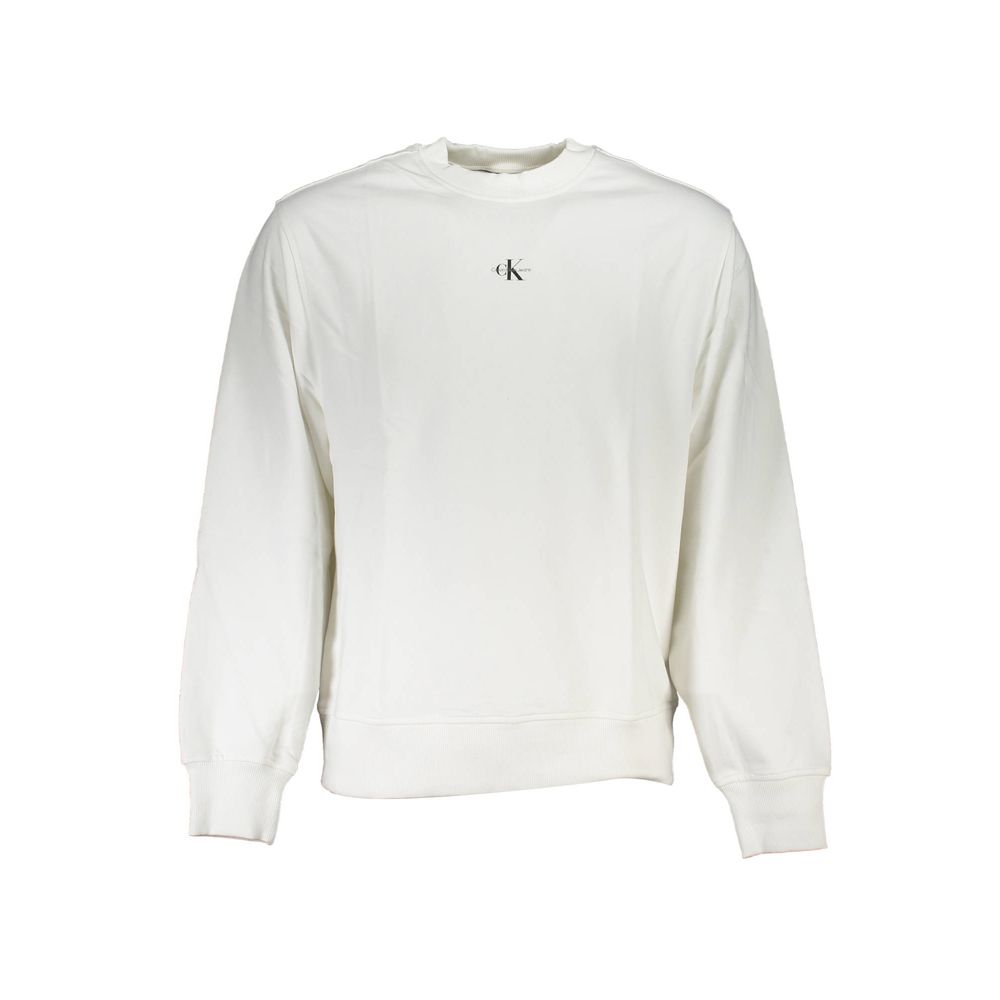 Pull en coton blanc Calvin Klein pour homme