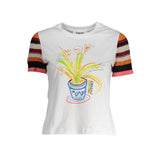 T-Shirt Femme Desigual Blanc en Coton - Élégant et Unique