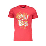T-shirt homme en coton rouge Cavalli Class