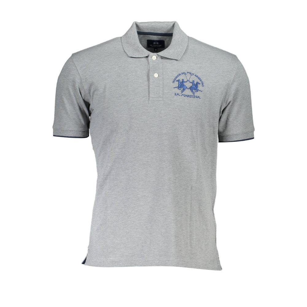 Polo La Martina en coton brun pour homme