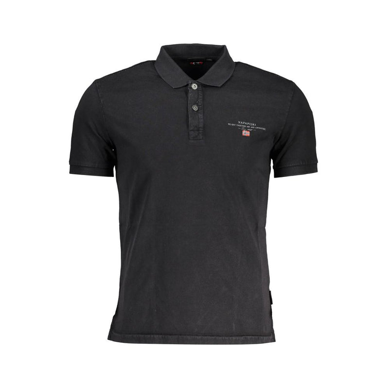 Polo homme en coton noir Napapijri