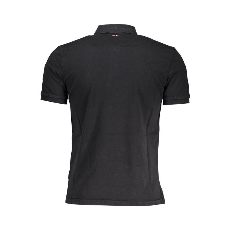 Polo homme en coton noir Napapijri