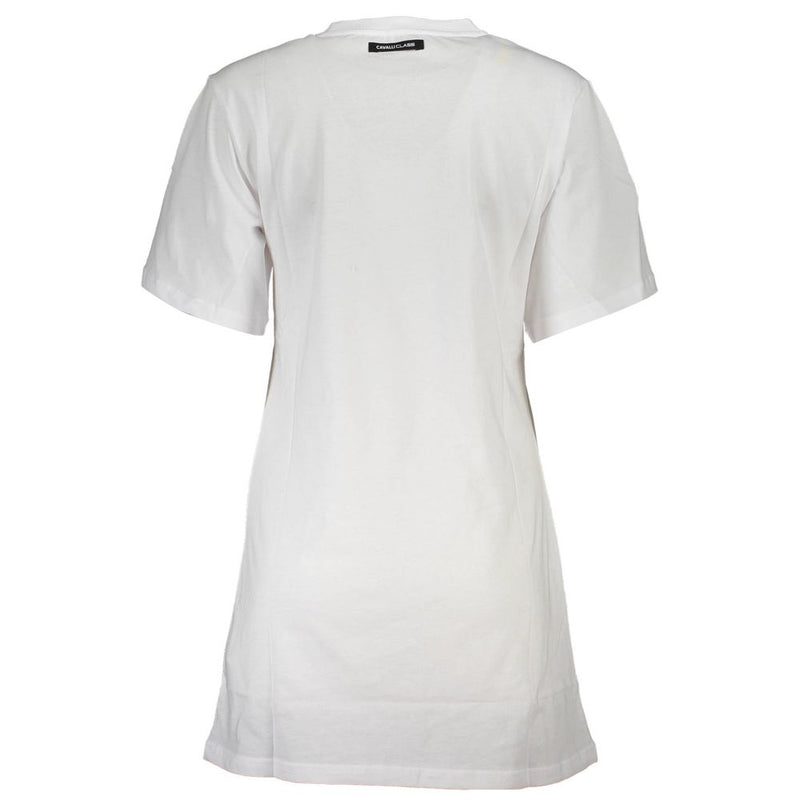 Cavalli Class White Cotton Women T-Shirt - Timeless Elegance
