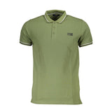Polo homme en coton vert Cavalli Class