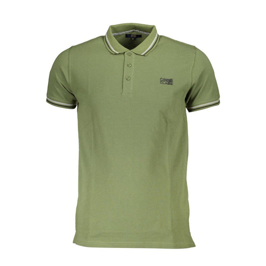 Polo homme en coton vert Cavalli Class