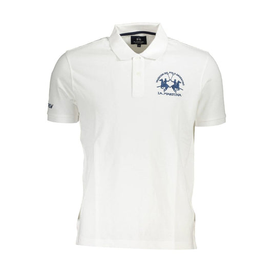 Polo Shirt La Martina Blanc en Coton pour Homme