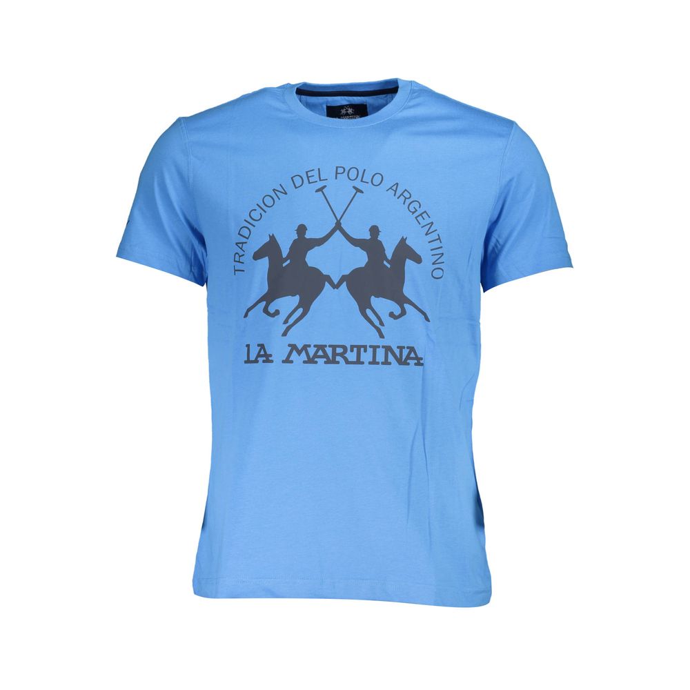 T-shirt La Martina bleu en coton pour homme