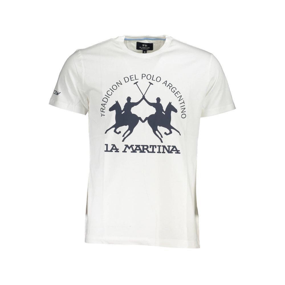 T-shirt homme en coton blanc La Martina