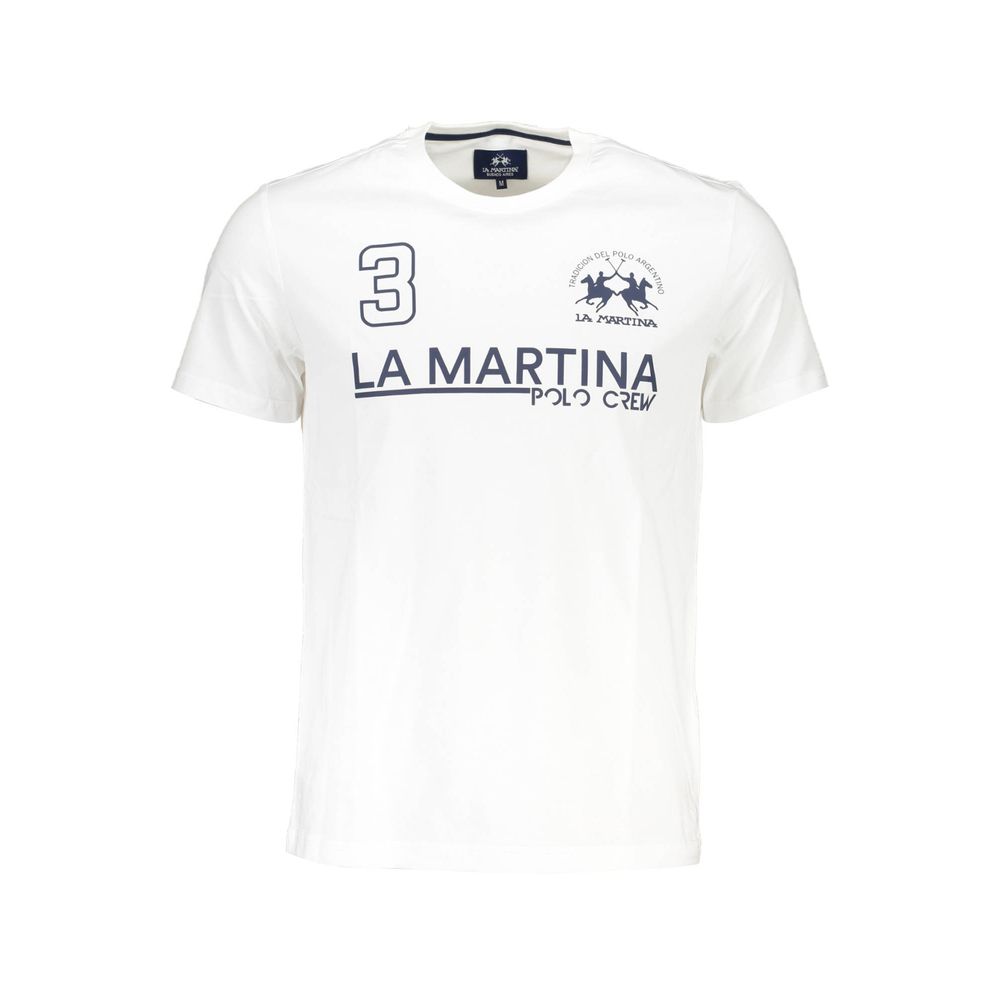 T-shirt homme en coton blanc La Martina