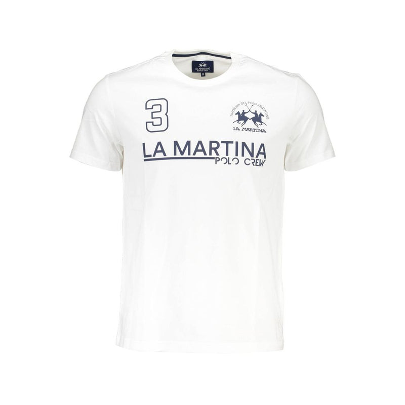 La Martina wit katoenen heren T-shirt