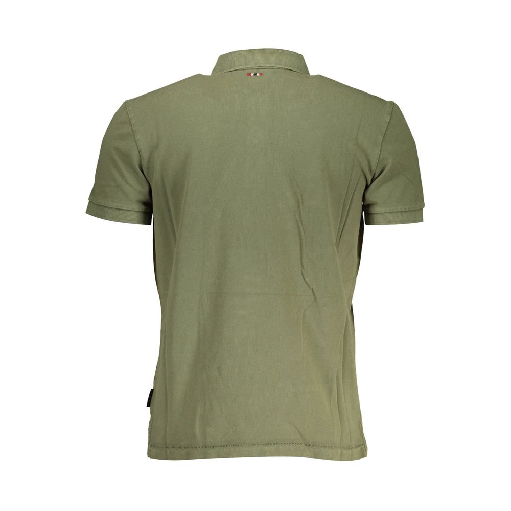 Polo homme en coton vert Napapijri