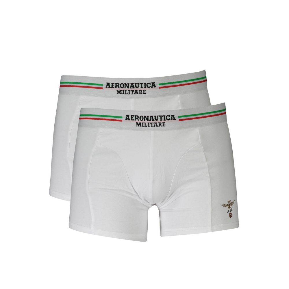 Aeronautica Militare Parigamba Bi-Pack Boxers for Men - White