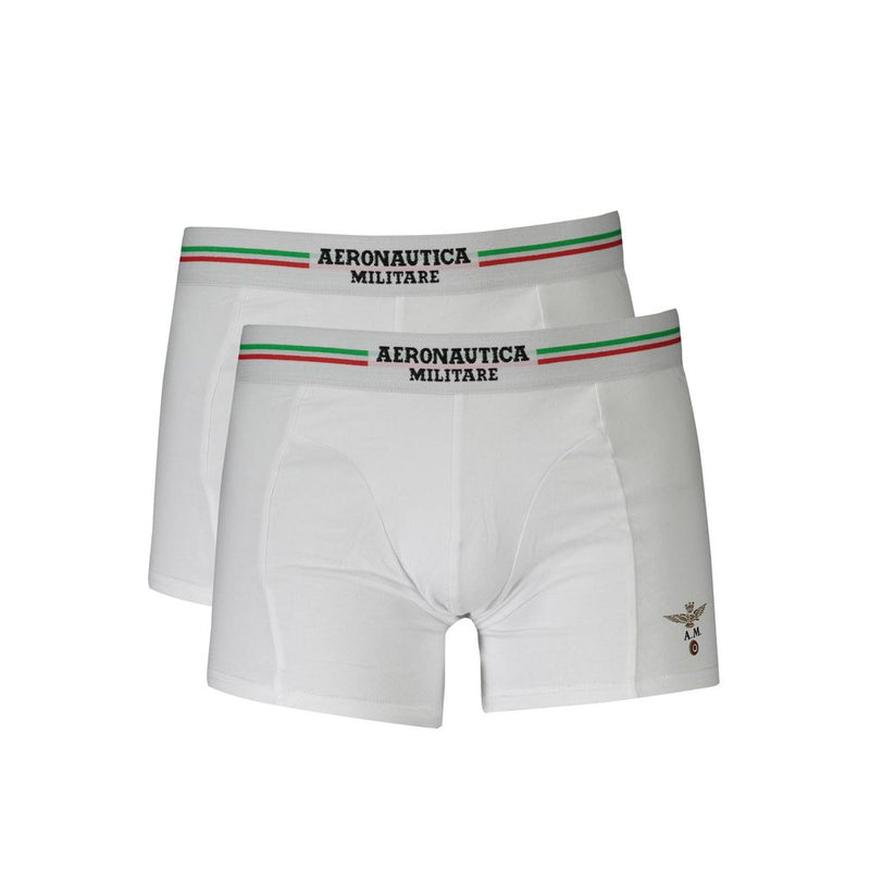 Aeronautica Militare Parigamba Bi-Pack Boxers for Men - White