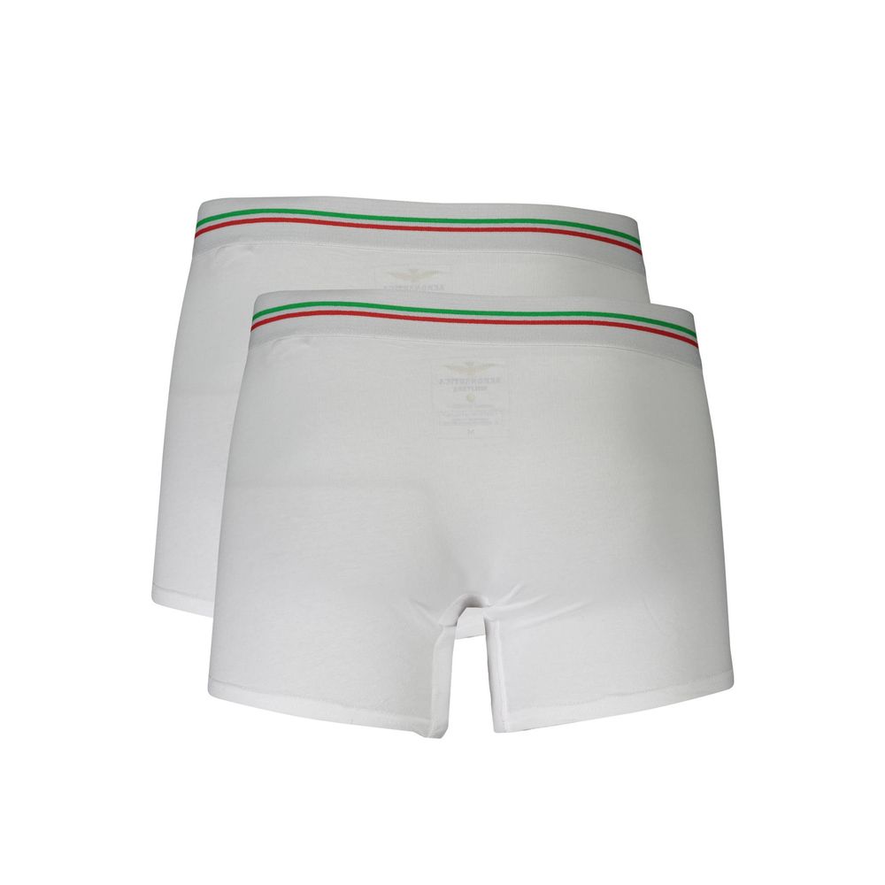 Aeronautica Militare Parigamba Bi-Pack Boxers for Men - White