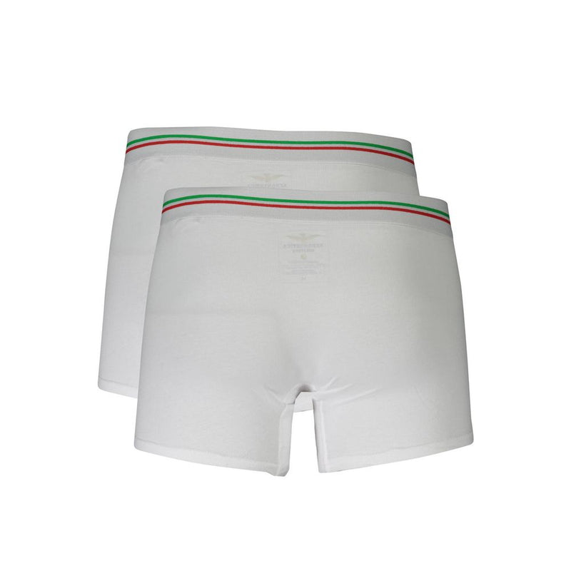 Aeronautica Militare Parigamba Bi-Pack Boxers for Men - White