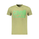 T-shirt homme en coton vert Cavalli Class