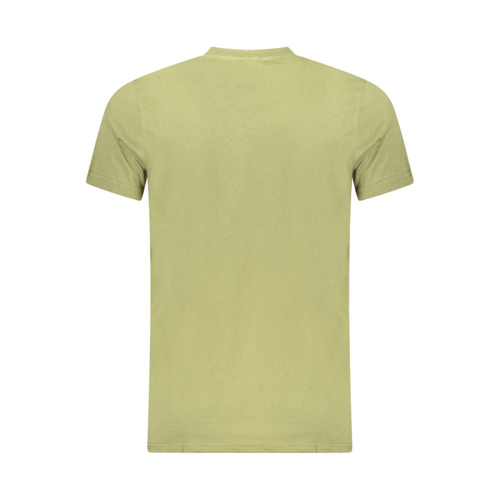 T-shirt homme en coton vert Cavalli Class
