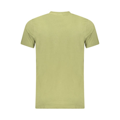 T-shirt homme en coton vert Cavalli Class