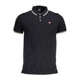 Polo Noir en Coton pour Homme - Norway 1963
