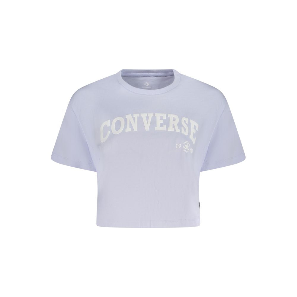 T-shirt Converse pour femme en coton violet