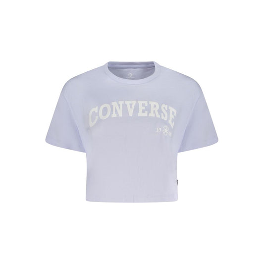 T-shirt Converse pour femme en coton violet
