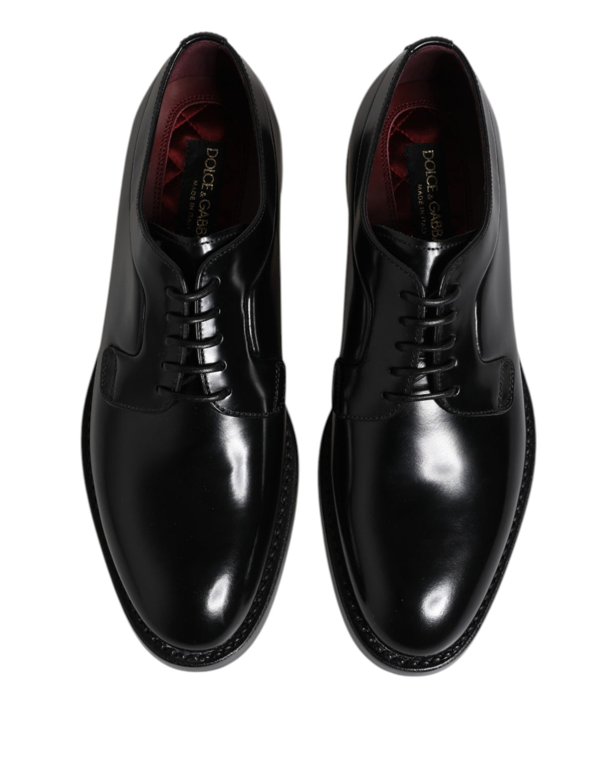 Dolce & Gabbana Chaussures Derby Noir en Cuir