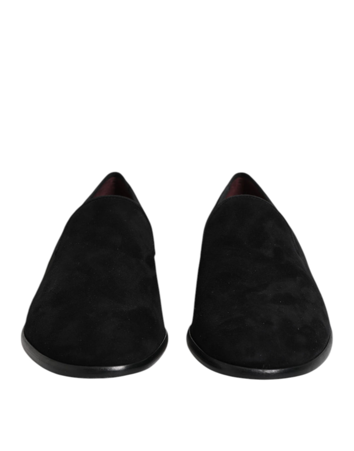 Dolce & Gabbana Black Suede Slip On Loafers for Men