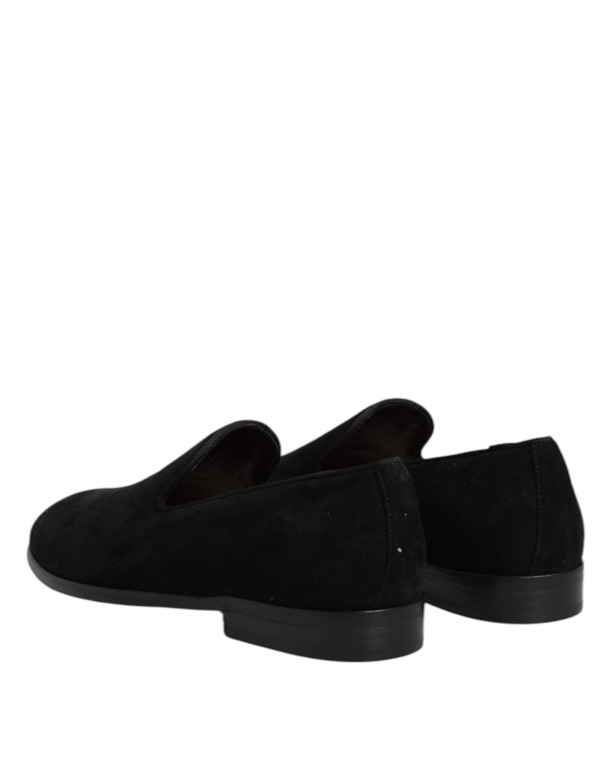 Dolce & Gabbana Black Suede Slip On Loafers for Men