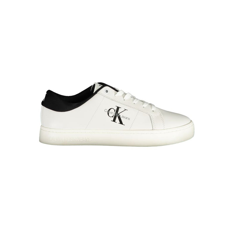 Calvin Klein White Polyester Sneaker for Men - Stylish & Sustainable