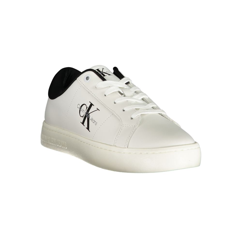 Calvin Klein White Polyester Sneaker for Men - Stylish & Sustainable
