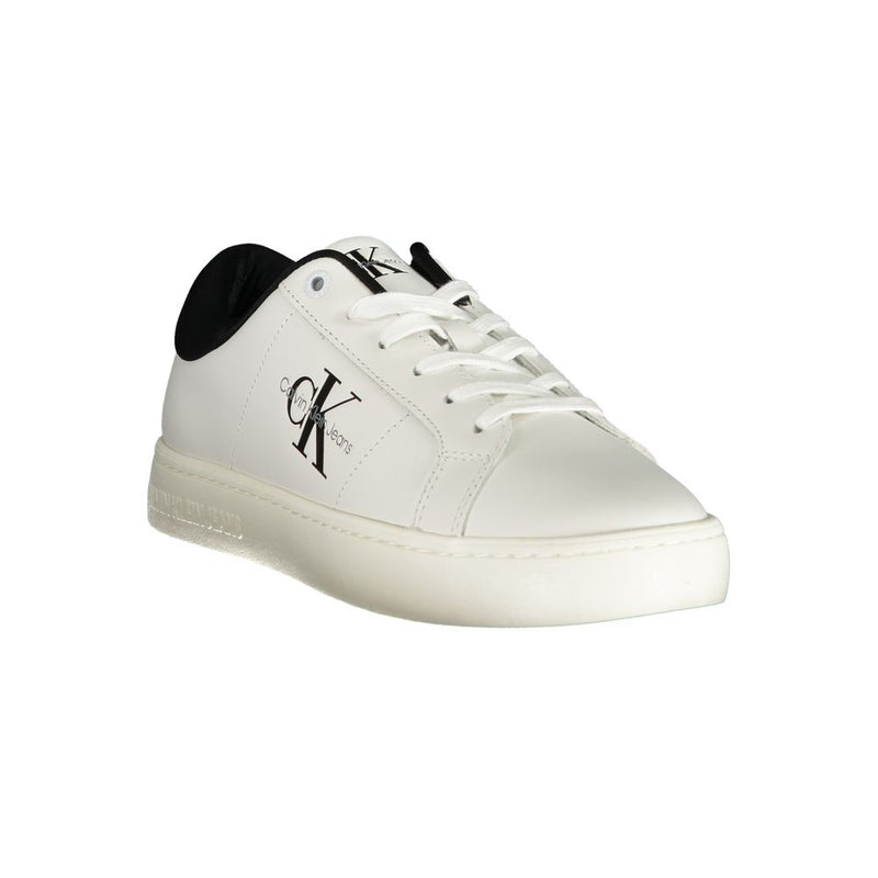 Calvin Klein White Polyester Sneaker for Men - Stylish & Sustainable