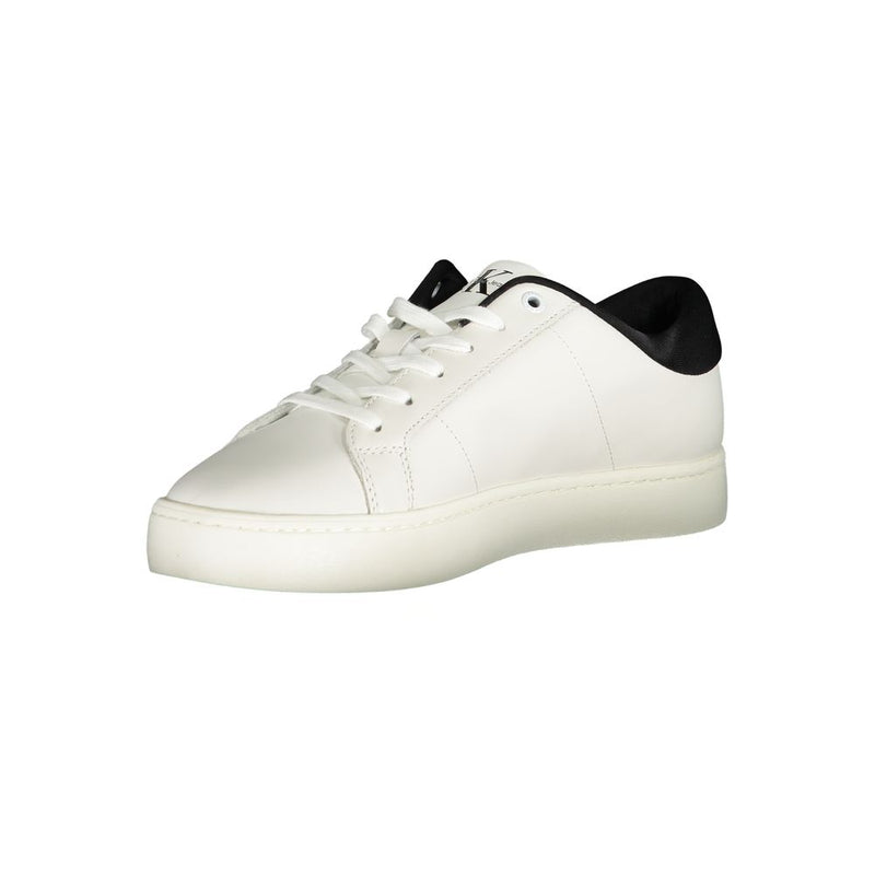 Calvin Klein White Polyester Sneaker for Men - Stylish & Sustainable