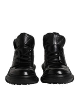 Dolce & Gabbana Black Leather Casual Mens Ankle Boots