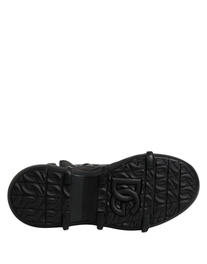 Dolce & Gabbana Black Leather Casual Mens Ankle Boots Shoes