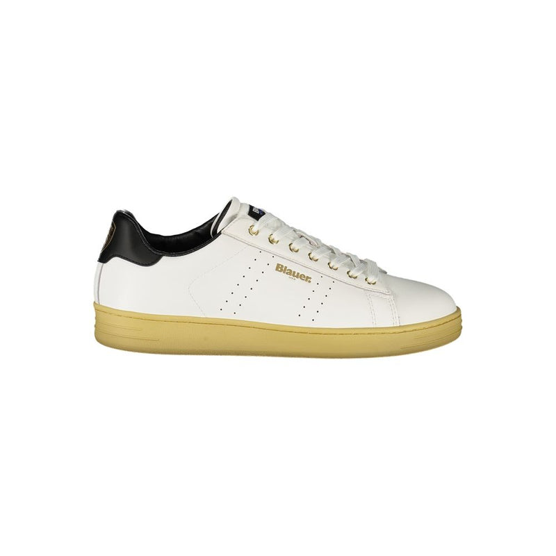Blauer White Leather Men Sneaker - Urban Sophistication