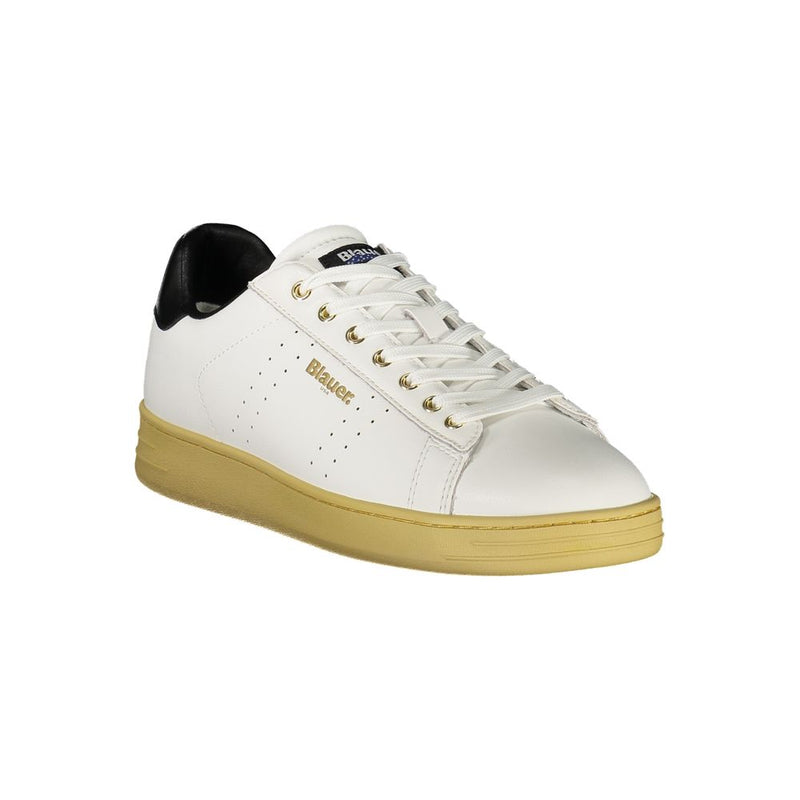 Blauer White Leather Men Sneaker - Urban Sophistication