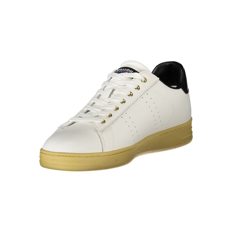 Blauer White Leather Men Sneaker - Urban Sophistication
