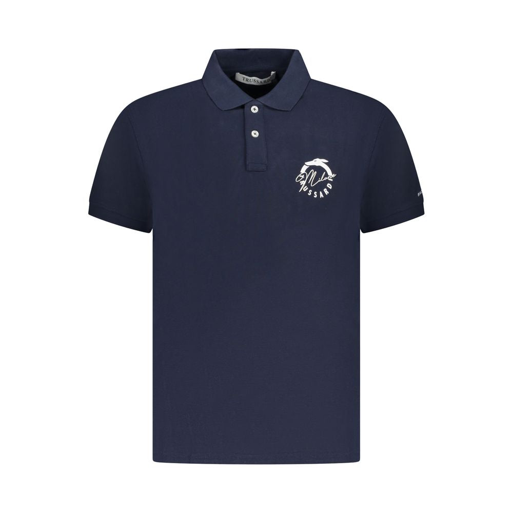 Polo homme en coton bleu de Trussardi