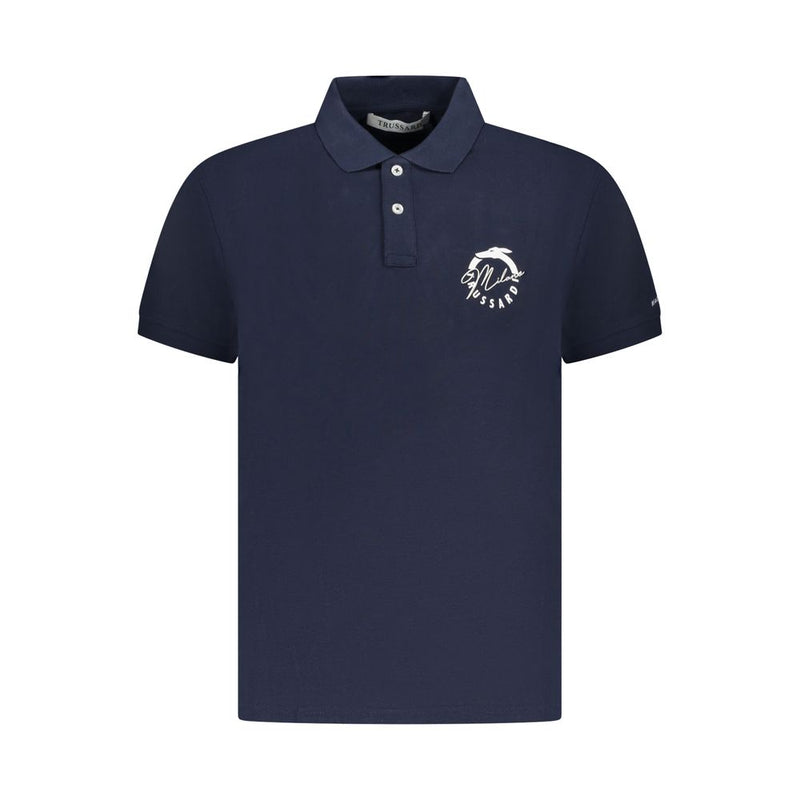 Polo homme en coton bleu de Trussardi